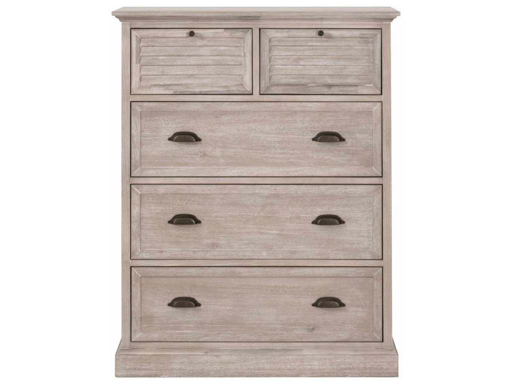 Essentials For Living 6058.NG Eden 5 Drawer High Chest in Natural Gray Acacia