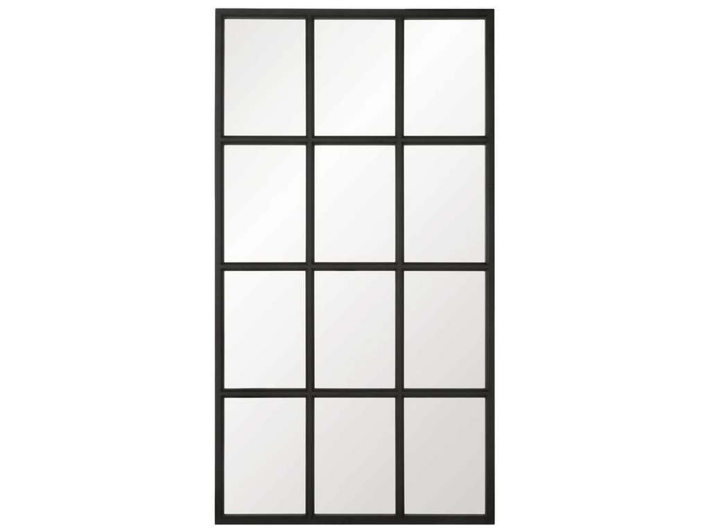 Essentials For Living 6690.MBO  Grid Mirror in Matte Black Oak