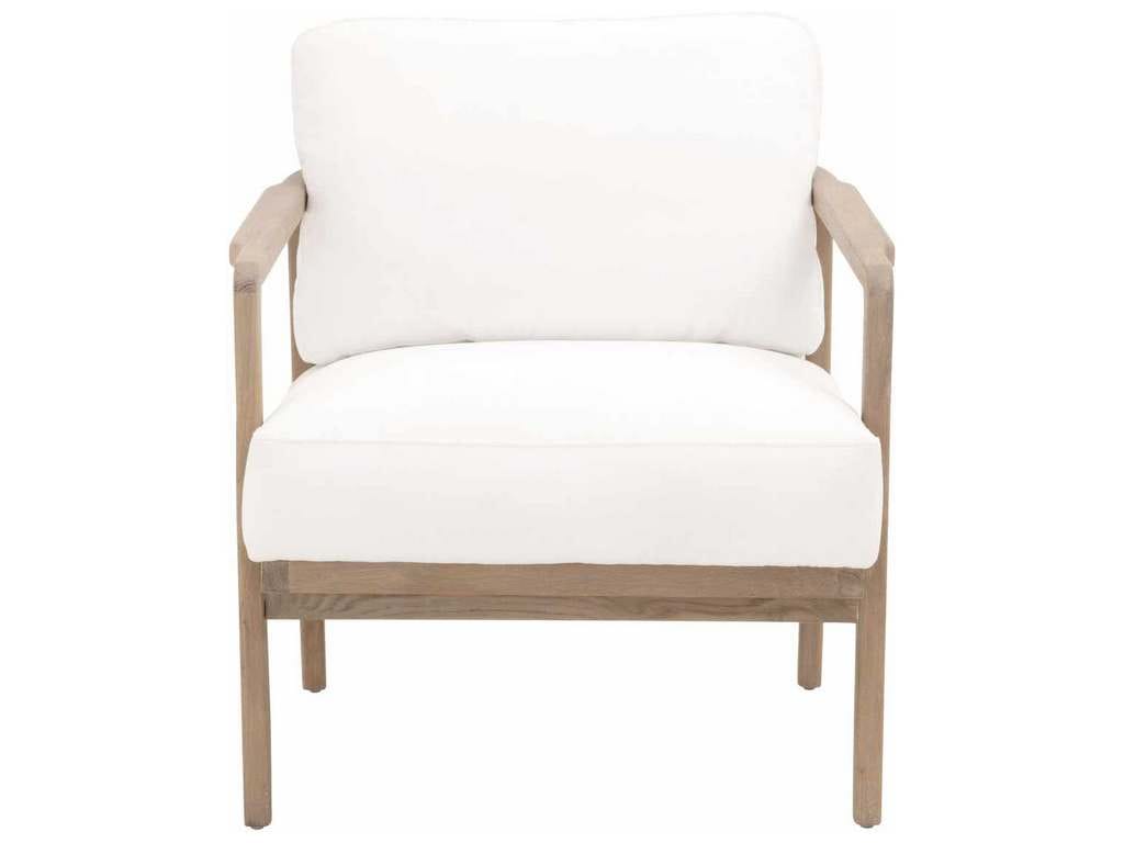 Essentials for Living 8049.SGRY-OAK/LPPRL  Harbor Club Chair in LiveSmart Peyton Pearl White Rope Smoke Gray Oak
