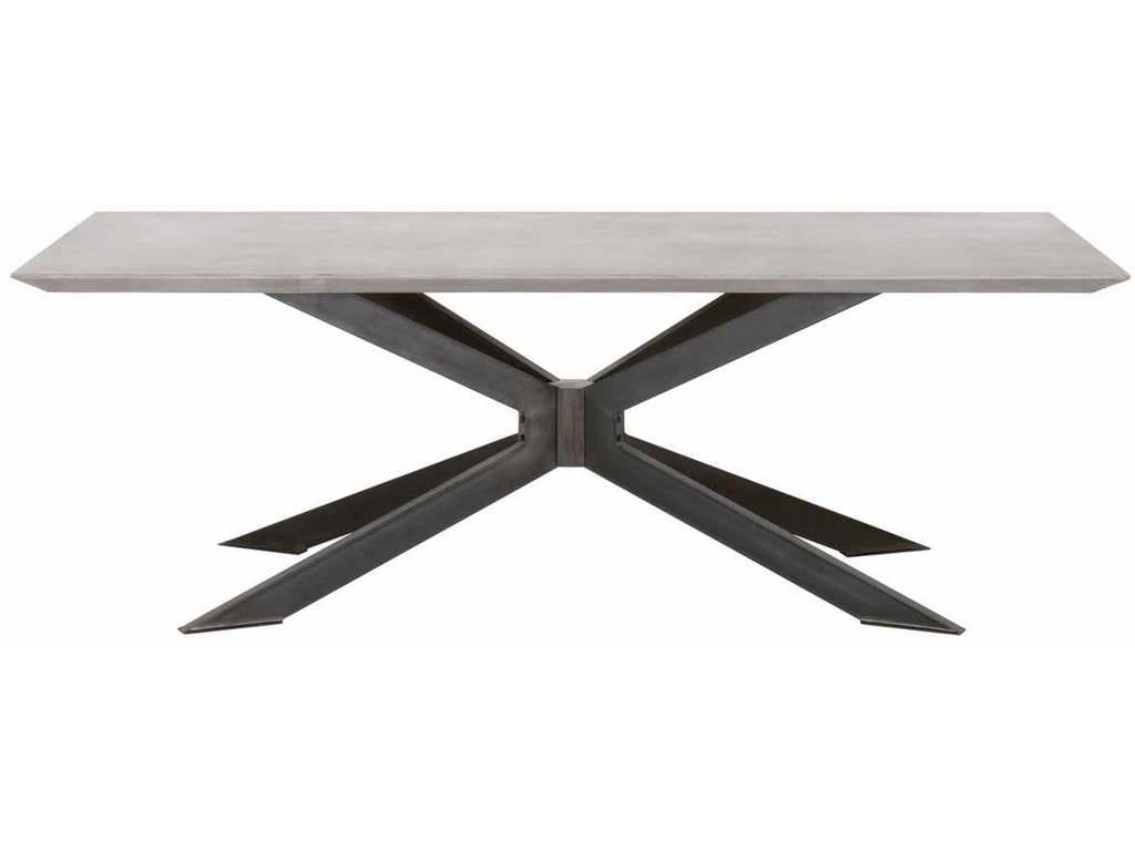 Essentials For Living 4630.BLK/AGRY Industry Rectangle Dining Table in Ash Gray Concrete Distressed Black Iron Essentials For Living 4630.BLK/AGRY Industry Rectangle Dining Table in Ash Gray Concrete Distressed Black Iron