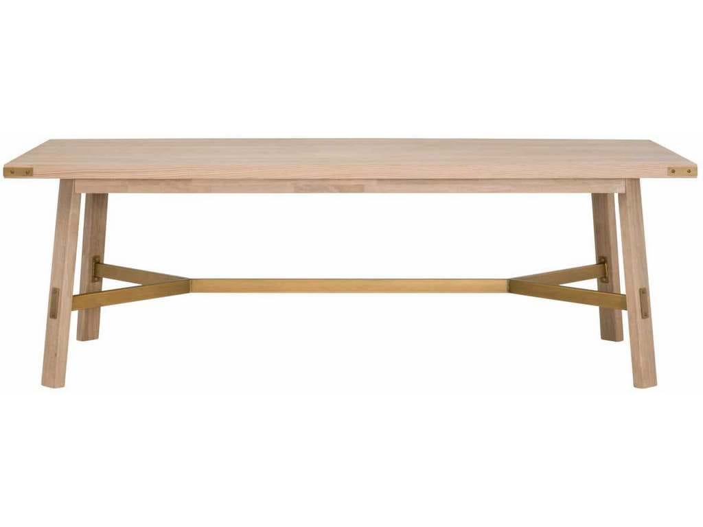 Essentials For Living 6125.HON/BGLD  Klein Dining Table in Honey Oak Brushed Gold