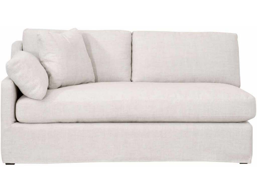 Essentials For Living 6603-2S1LA.BISQ  Lena Modular Slipcover 2 Seat Left Slope Arm Sofa in Bisque Espresso