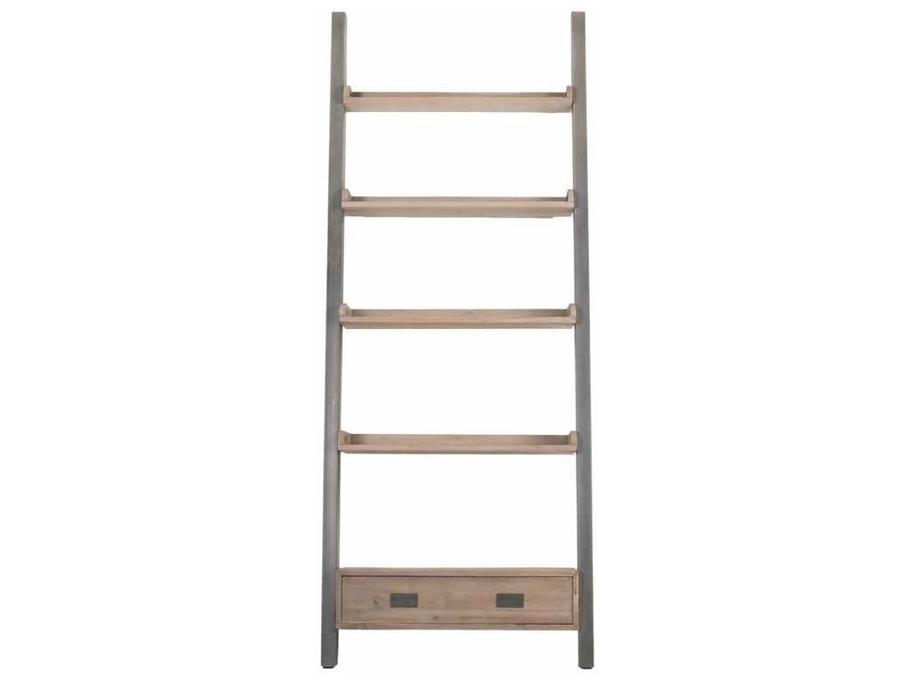 Essentials for Living 8053.SGRY-PNE/GRY  Library Bookshelf in Smoke Gray Pine Gray Steel