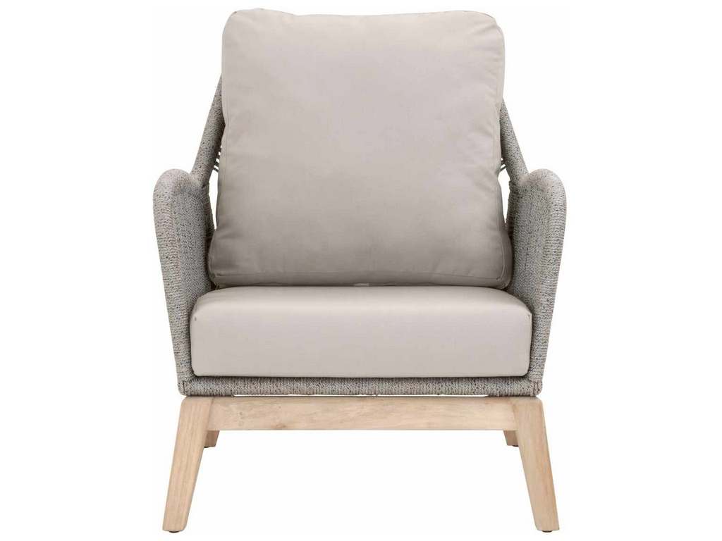 Essentials for Living 6817.PLA-R/SG/GT Loom Outdoor Club Chair in Platinum Rope Performance Smoke Gray Gray Teak Essentials for Living 6817.PLA-R/SG/GT Loom Outdoor Club Chair in Platinum Rope Performance Smoke Gray Gray Teak