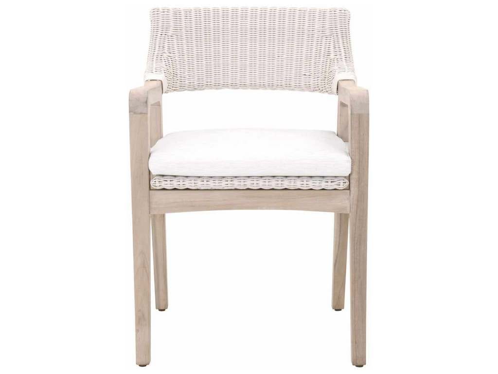 Essentials for Living 6810.PW/WHT/GT Lucia Outdoor Arm Chair in Pure White Synthetic Wicker Performance White Speckle Gray Teak Essentials for Living 6810.PW/WHT/GT Lucia Outdoor Arm Chair in Pure White Synthetic Wicker Performance White Speckle Gray Teak