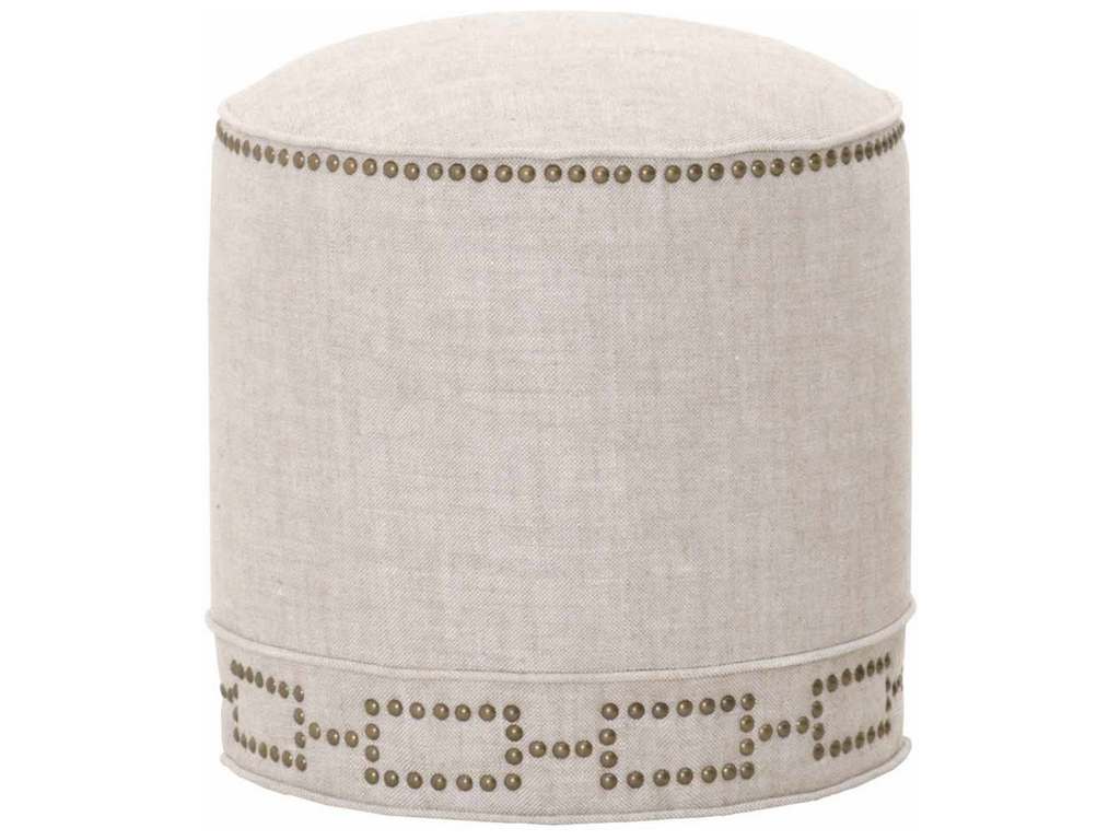 Essentials for Living 6436.BIS-GLD Marlow Ottoman in Performance Bisque French Linen Essentials for Living 6436.BIS-GLD Marlow Ottoman in Performance Bisque French Linen