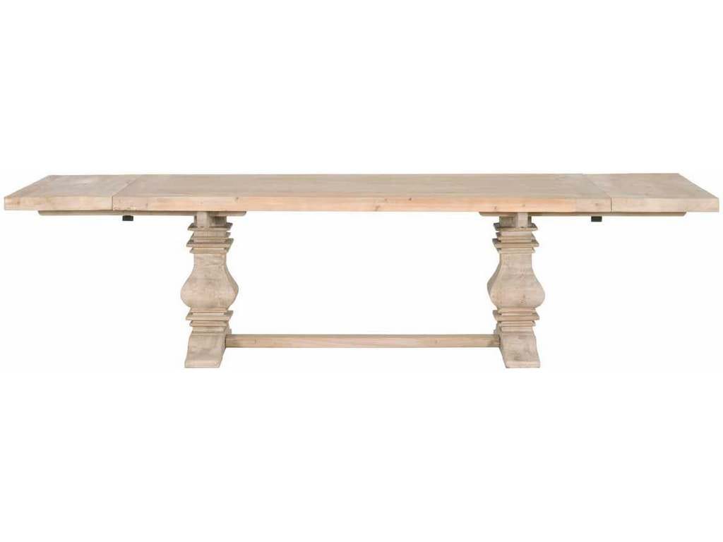 Essentials for Living 8040.SGRY-PNE  Monastery Extension Dining Table in Smoke Gray Pine