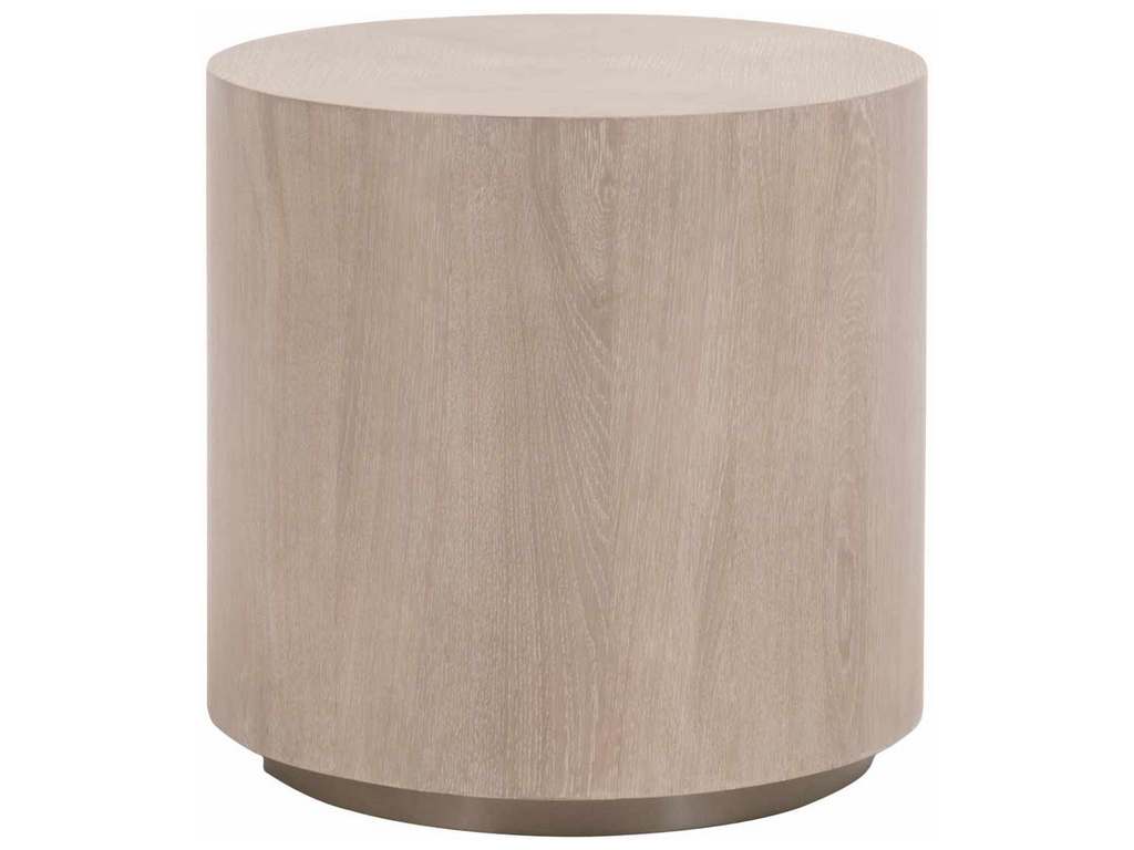 Essentials For Living 4609-L.NGO/SLV  Roto Large End Table in Natural Gray Oak Brushed Silver
