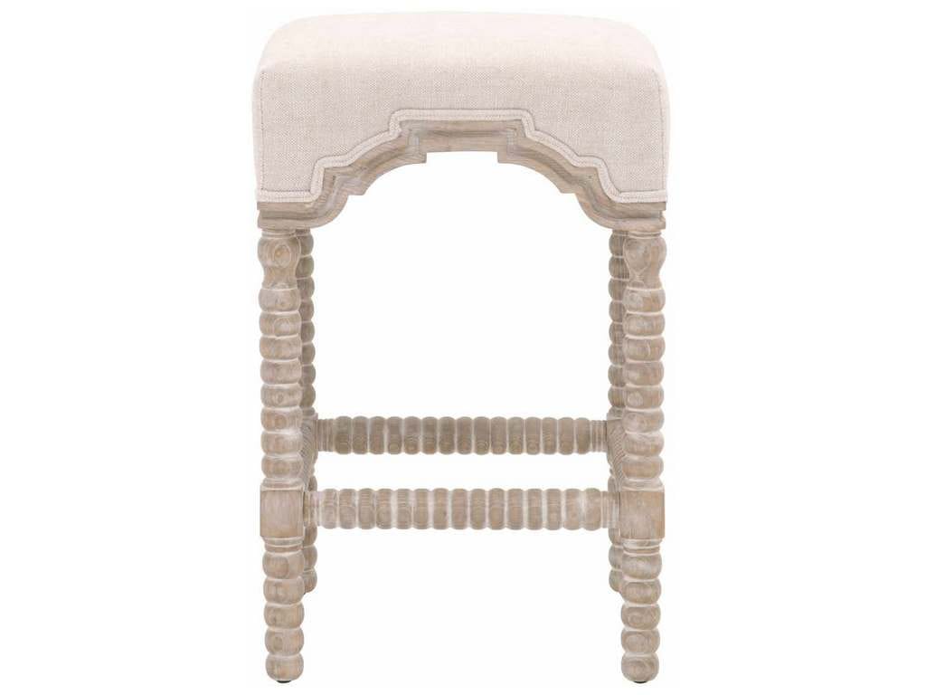 Essentials For Living 6414-CSUP.NG/BIS  Rue Counter Stool in Performance Bisque French Linen Natural Gray Ash