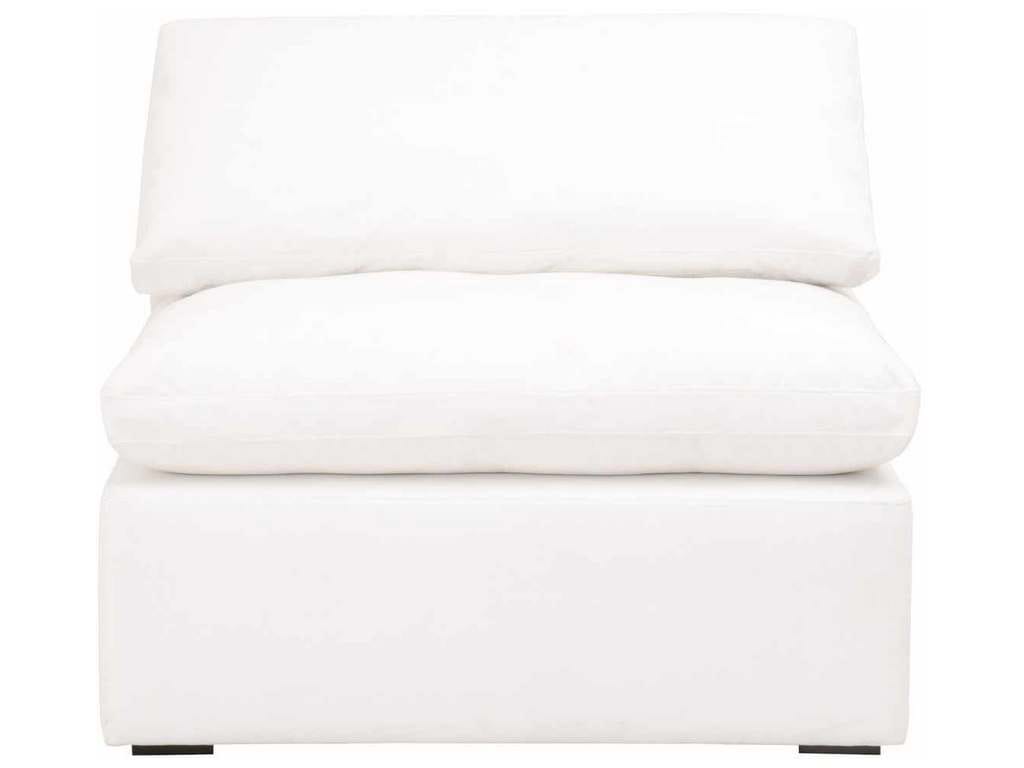 Essentials For Living 6610-1S.LPPRL  Sky Modular Armless Chair in LiveSmart Peyton Pearl Espresso