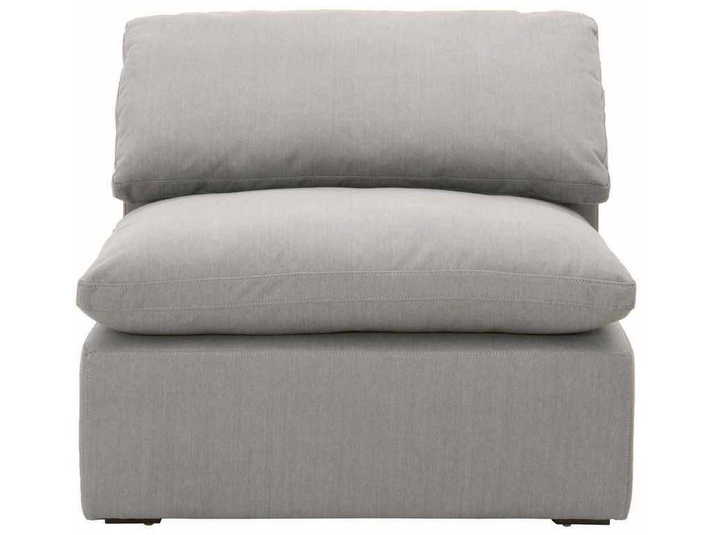 Essentials For Living 6610-1S.LPSLA  Sky Modular Armless Chair in LiveSmart Peyton Slate Espresso