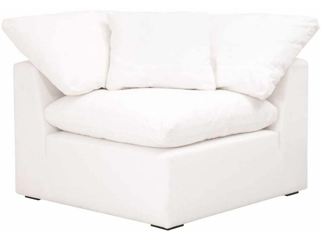 Essentials For Living 6610-CRN.LPPRL  Sky Modular Corner Chair in LiveSmart Peyton Pearl Espresso