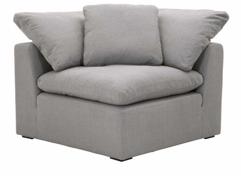 Essentials For Living 6610-CRN.LPSLA  Sky Modular Corner Chair in LiveSmart Peyton Slate Espresso