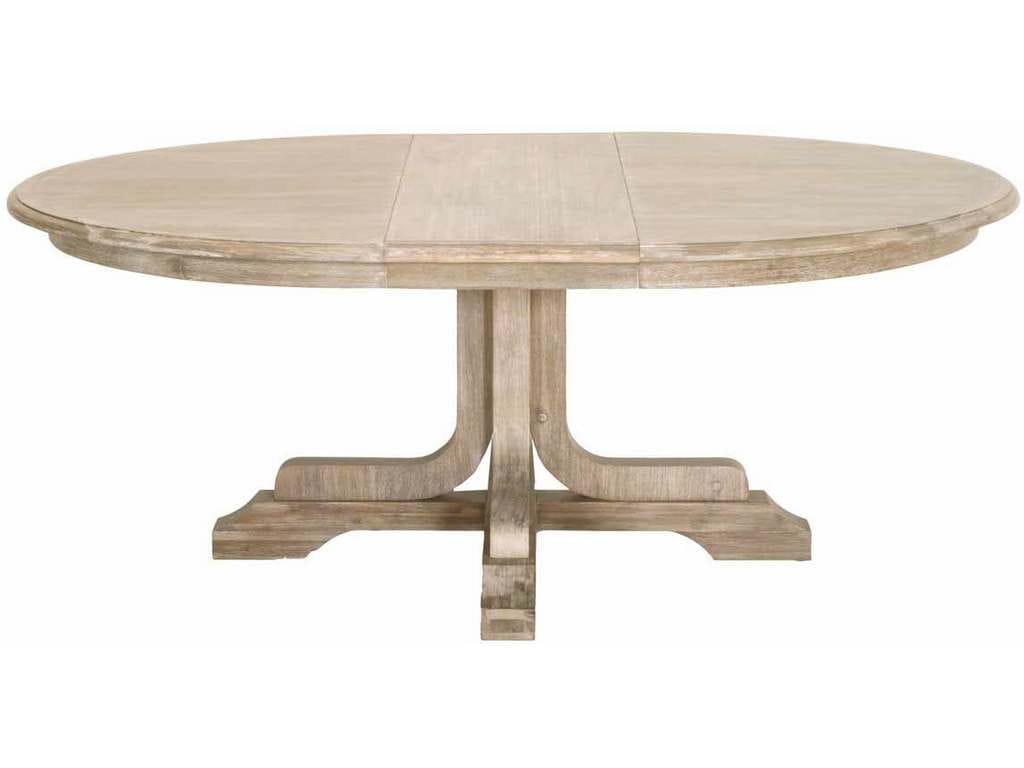 Essentials For Living 6128.NG  Torrey 60 inch Round Extension Dining Table in Natural Gray Acacia