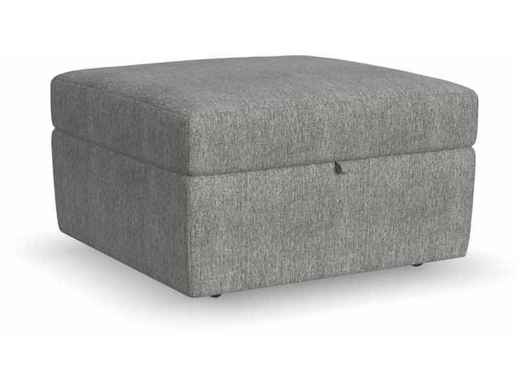 Flexsteel 9022092S31302 Flex Ottoman with Storage Pebble