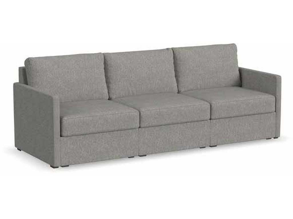 Flexsteel 902231N31302 Flex Sofa with Narrow Arm Pebble