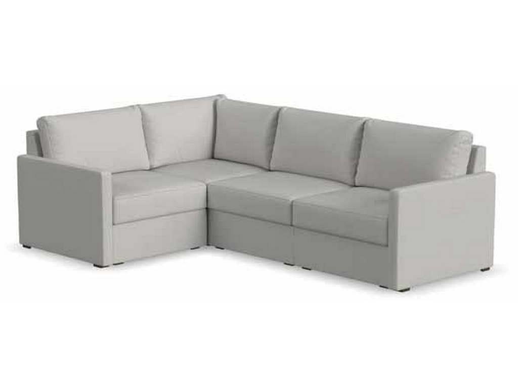 Flexsteel 90224NSEC31301 Flex 4 Seat Sectional with Narrow Arm Frost