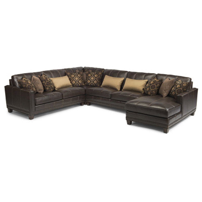 Flexsteel 1373-Sect Port Royal Leather Sectional