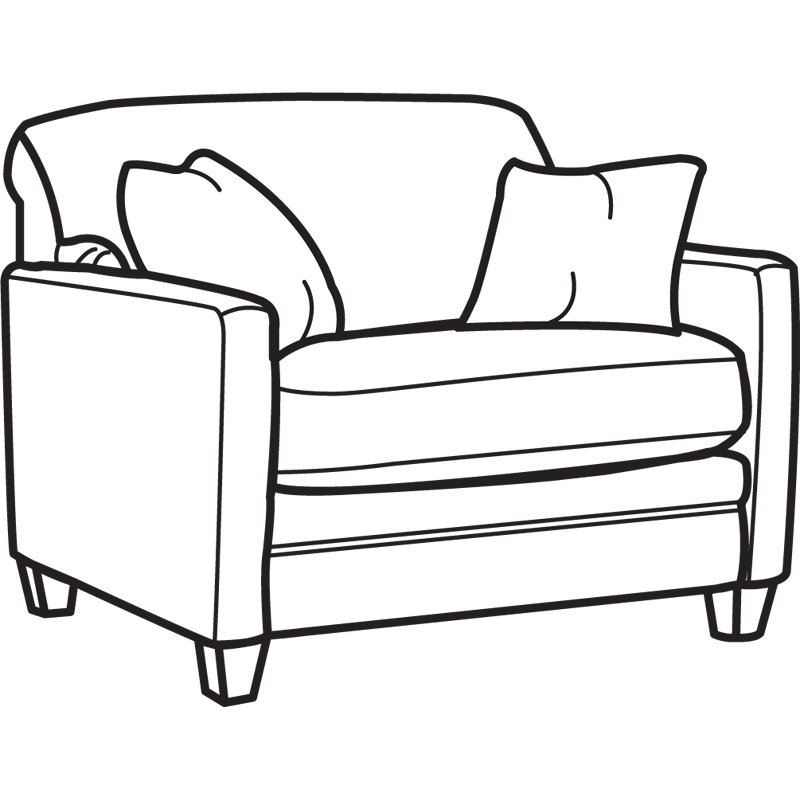 Flexsteel 5552-41 Serendipity Fabric Twin Sleeper Chair