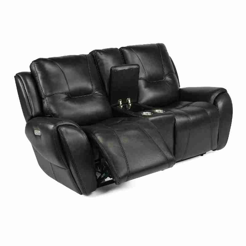 Flexsteel 1134-64PH Trip Leather Power Reclining Loveseat with Console and Power Headrests Flexsteel 1134-64PH Trip Leather Power Reclining Loveseat with Console and Power Headrests