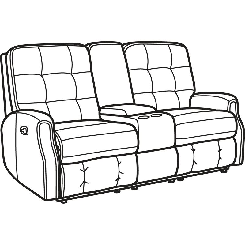 Flexsteel 3882-601 Devon Leather Reclining Loveseat with Console and without Nailhead Trim Flexsteel 3882-601 Devon Leather Reclining Loveseat with Console and without Nailhead Trim