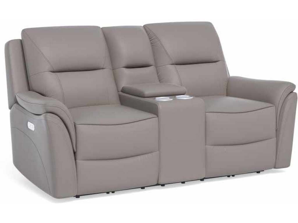 Flexsteel 1502-64PH  Fallon Power Reclining Loveseat with Console and Power Headrests