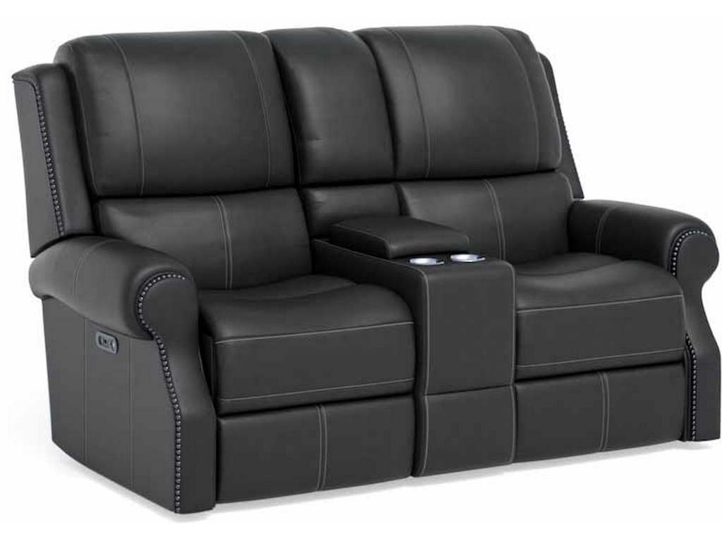 Flexsteel 1503-64PH  Rylan Power Reclining Loveseat with Console and Power Headrests