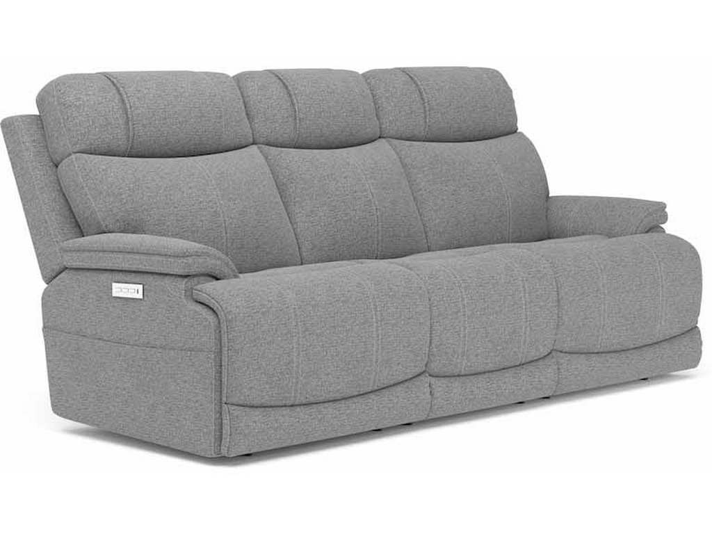 Flexsteel 1584-62PH  Logan Power Reclining Sofa with Power Headrests and Lumbar