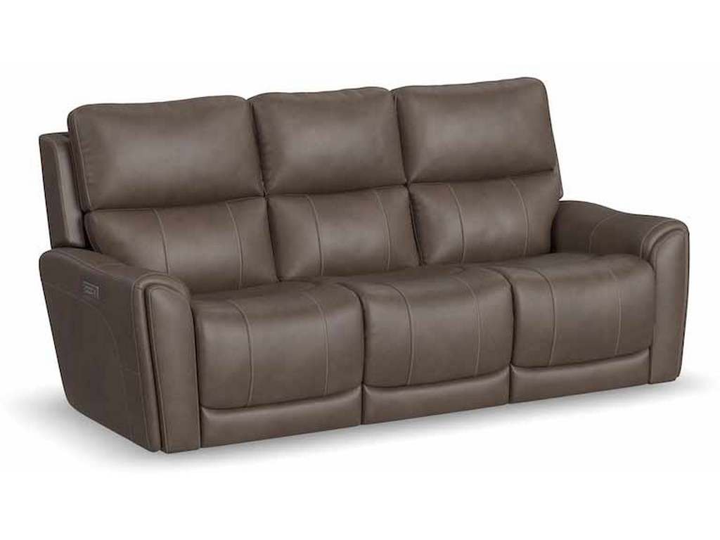 Flexsteel 1587-63PH  Carter Power Reclining Sofa with Console and Power Headrests and Lumbar