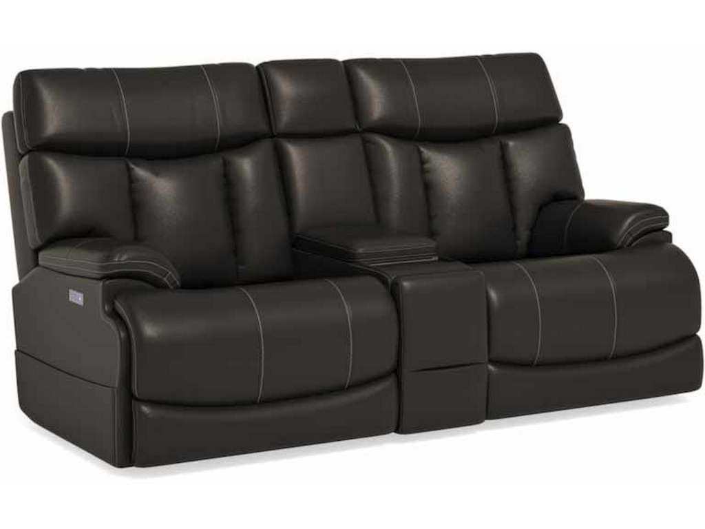 Flexsteel 1594-64PH  Clive Power Reclining Loveseat with Console and Power Headrests and Lumbar