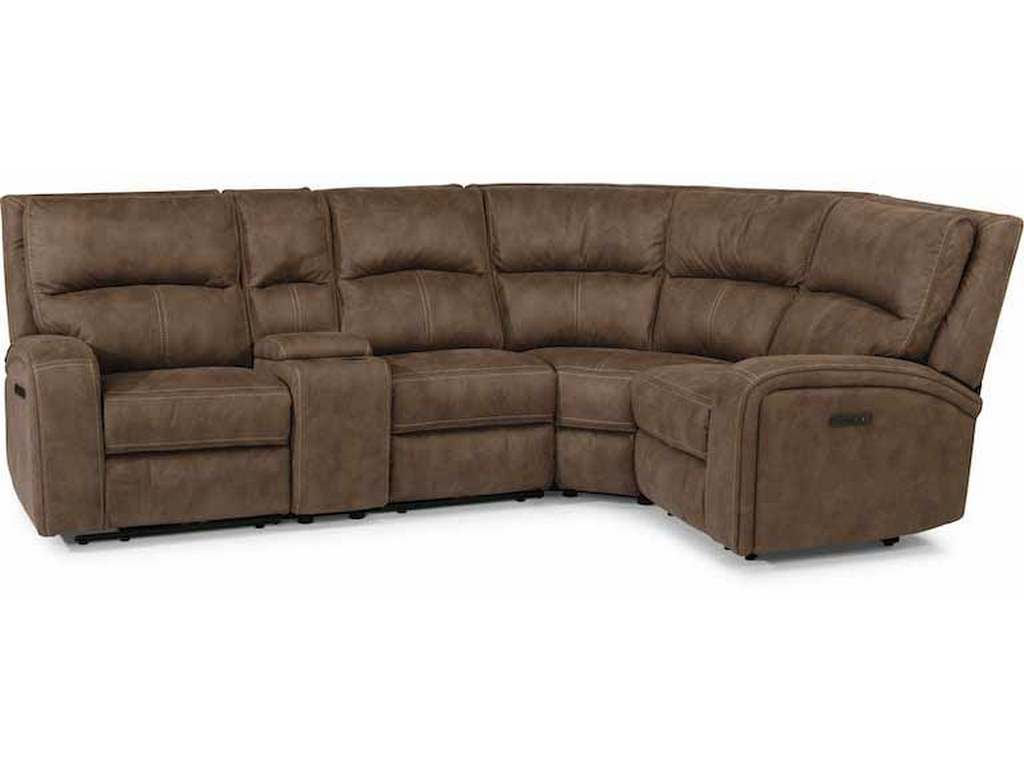 Flexsteel 1650-SECTPH  Nirvana Power Reclining Sectional with Power Headrests