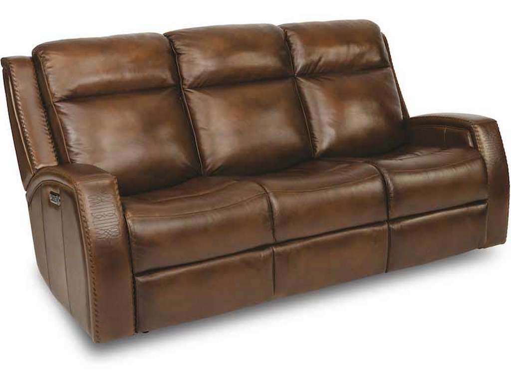 Flexsteel 1873-62PH  Mustang Power Reclining Sofa with Power Headrests