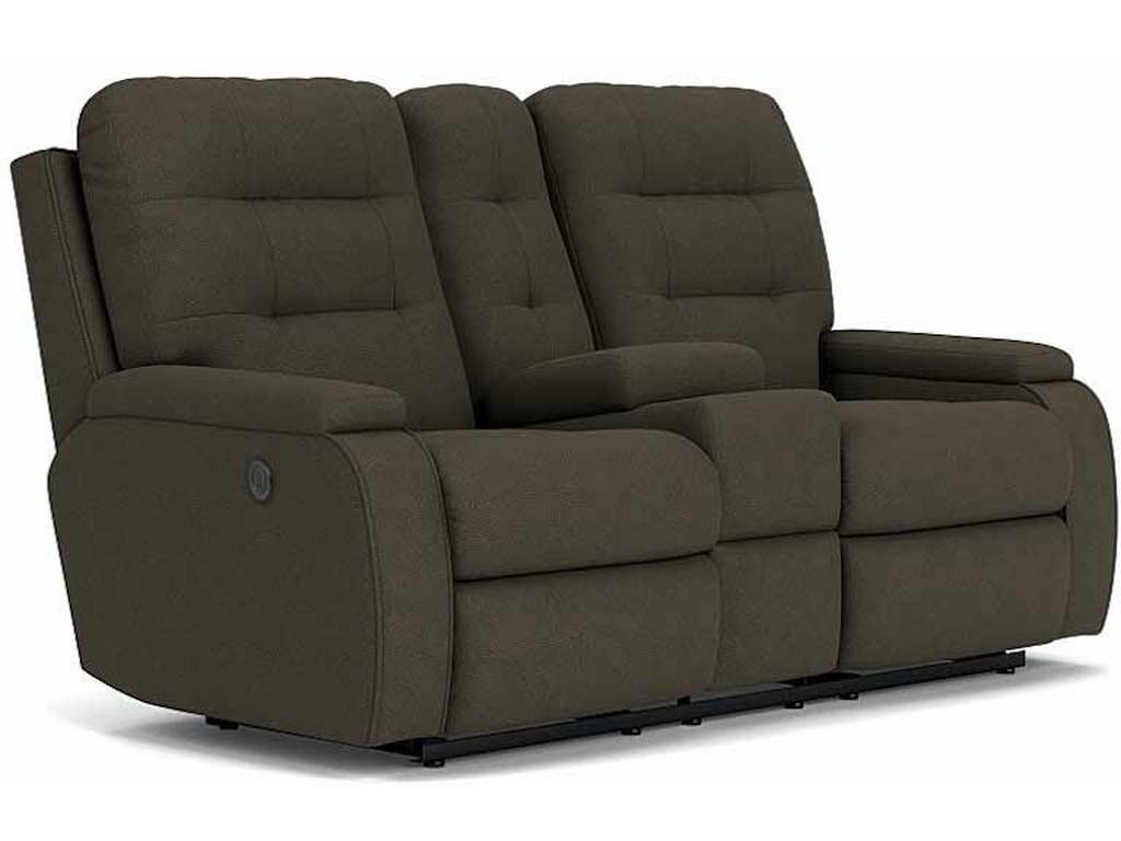 Flexsteel 2806-601M Kerrie Power Reclining Loveseat with Console Flexsteel 2806-601M Kerrie Power Reclining Loveseat with Console