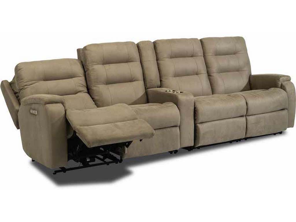 Flexsteel 2810-SECTPH  Arlo Power Reclining Sectional with Power Headrests