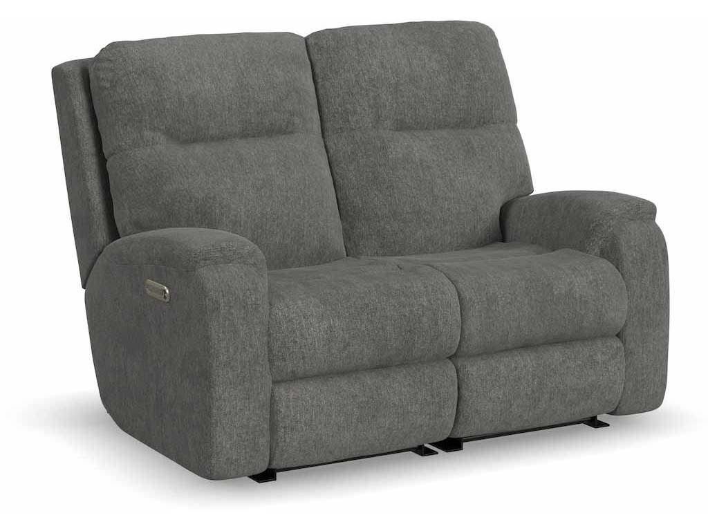 Flexsteel 2860-60L  Penn Power Reclining Loveseat with Power Headrests and Lumbar