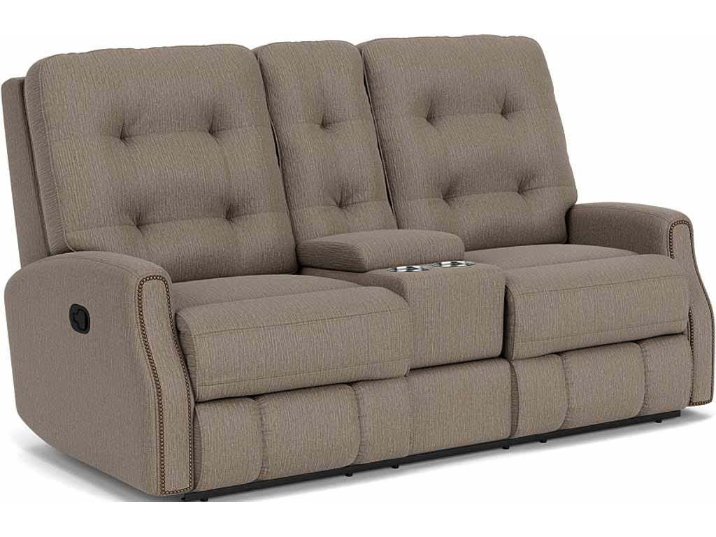 Flexsteel 2881-601  Devon Reclining Loveseat with Console