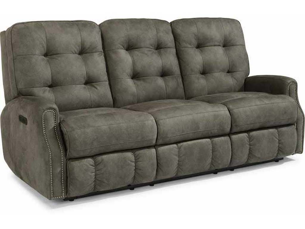 Flexsteel 2881-62H  Devon Power Reclining Sofa with Power Headrests