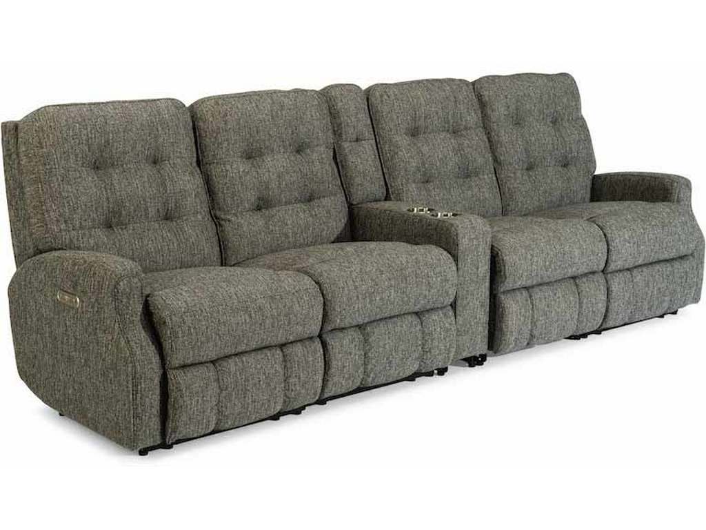 Flexsteel 2882-SECTPH  Devon Power Reclining Sectional with Power Headrests