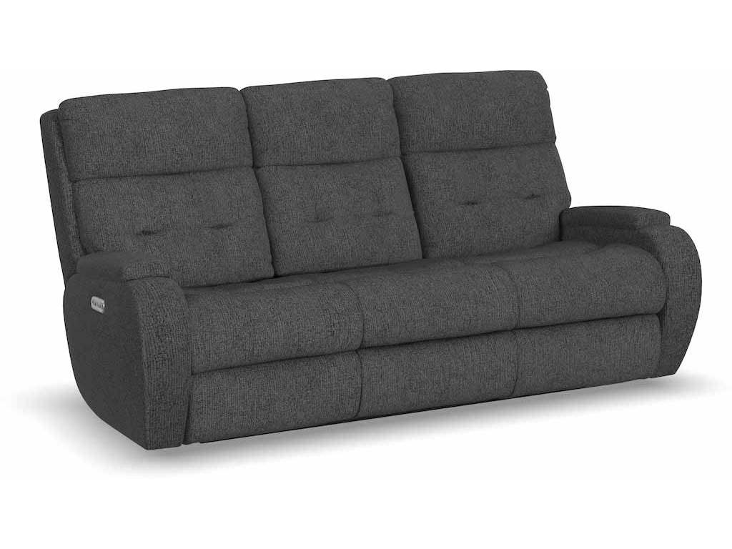 Flexsteel 2906-62H  Strait Power Reclining Sofa with Power Headrests