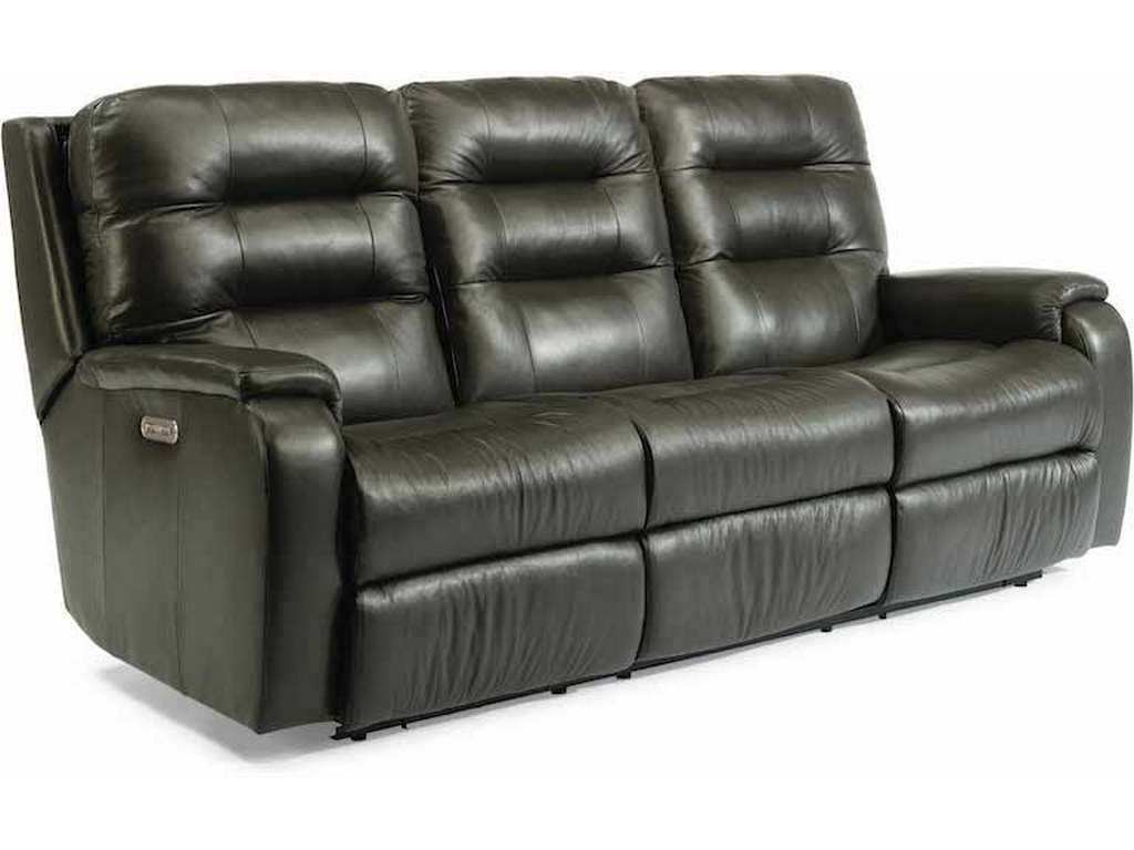 Flexsteel 3810-62H  Arlo Power Reclining Sofa with Power Headrests
