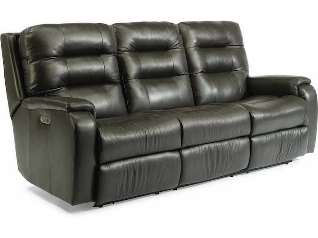 Flexsteel 3810-62L  Arlo Power Reclining Sofa with Power Headrests and Lumbar