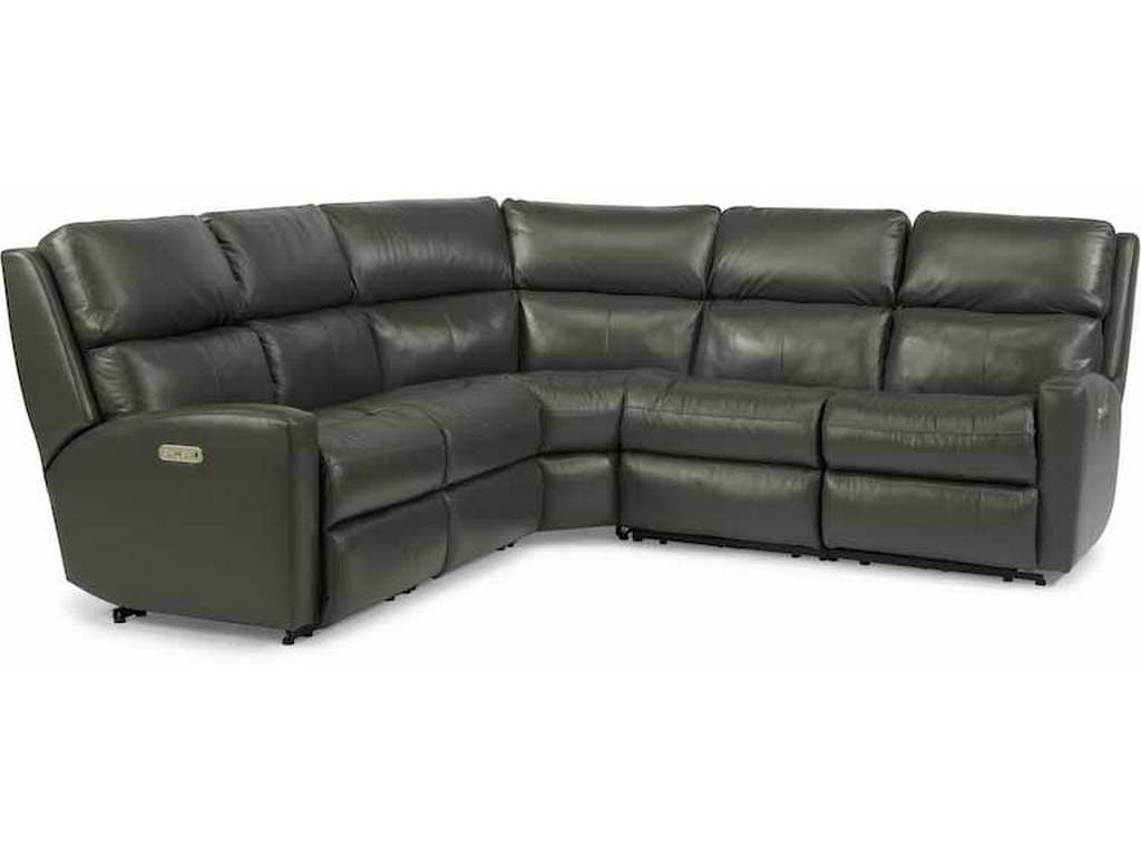 Flexsteel 3900-SECTPH  Catalina Power Reclining Sectional with Power Headrests