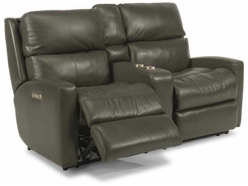 Flexsteel 3900-601H  Catalina Power Reclining Loveseat with Console and Power Headrests