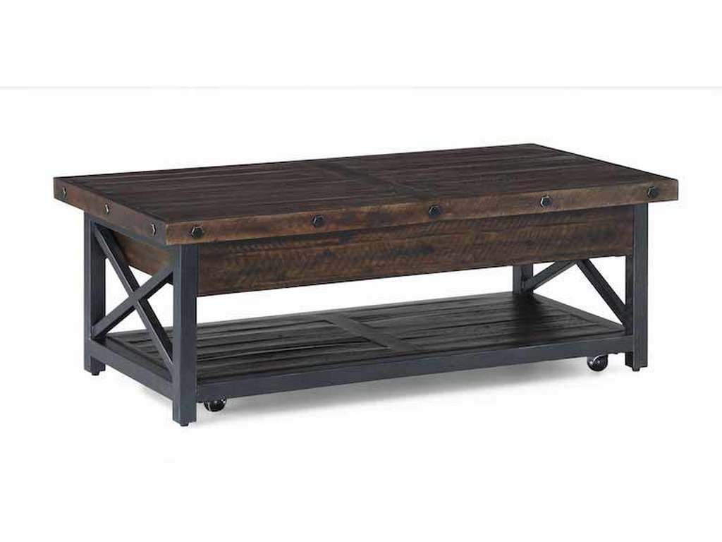 Flexsteel 6722-0311  Carpenter Rectangular Lift Top Coffee Table with Casters