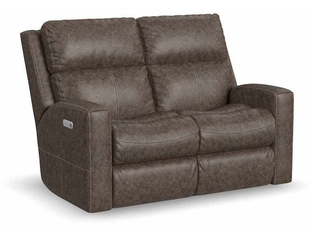 Flexsteel B3805-60L  Score Power Reclining Loveseat with Power Headrests and Lumbar