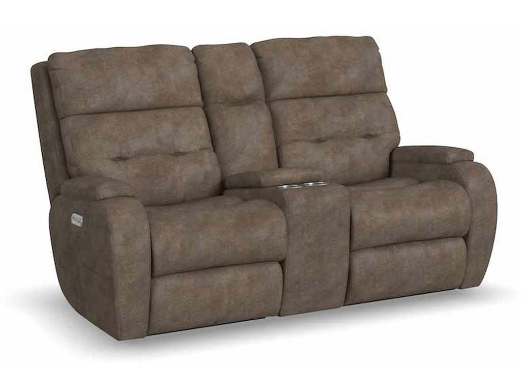 Flexsteel B3906-601H Strait Power Reclining Loveseat with Console and Power Headrests Flexsteel B3906-601H Strait Power Reclining Loveseat with Console and Power Headrests