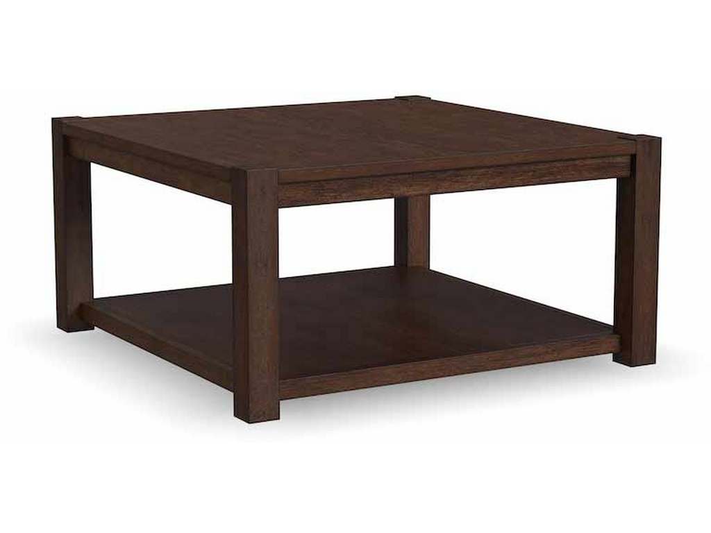 Flexsteel W1002-0321  Boulder Square Coffee Table with Casters