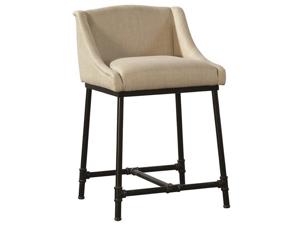 Furniture Classics 20-344 Linen and Iron Pipe Counter Stool Furniture Classics 20-344 Linen and Iron Pipe Counter Stool