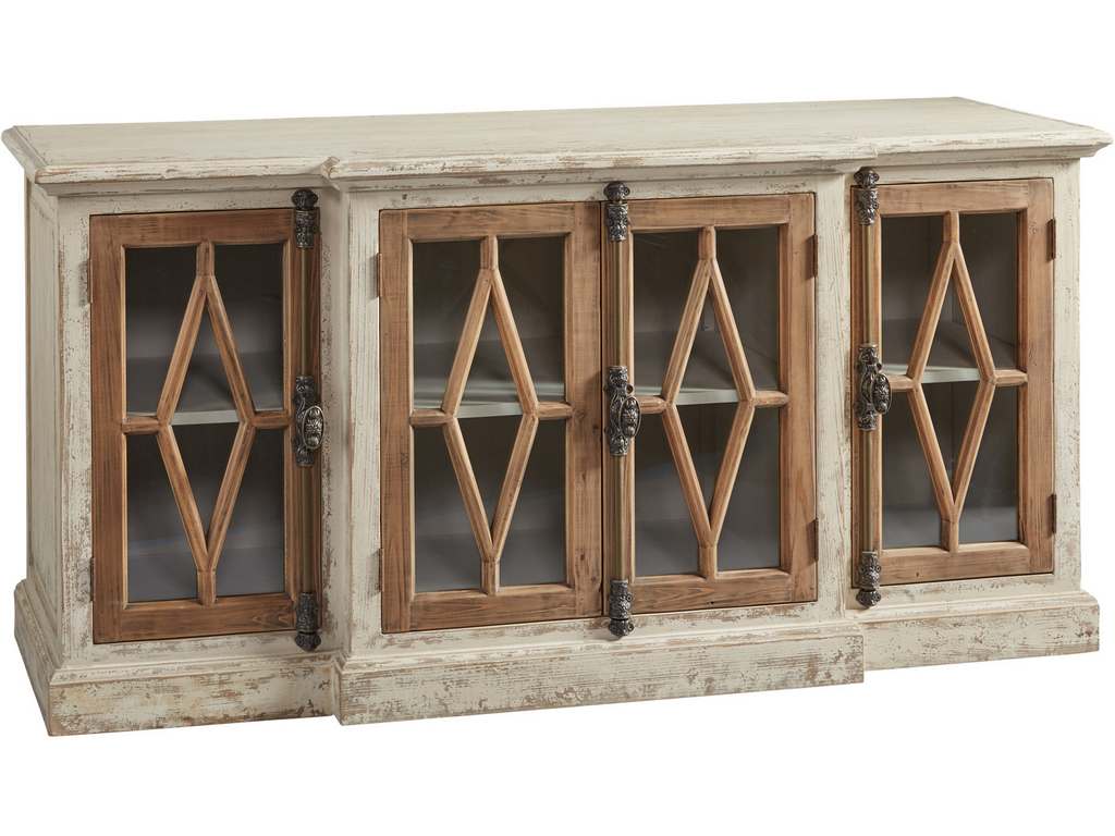 Furniture Classics 20-366 Dove Stalone Glass Front Server Furniture Classics 20-366 Dove Stalone Glass Front Server