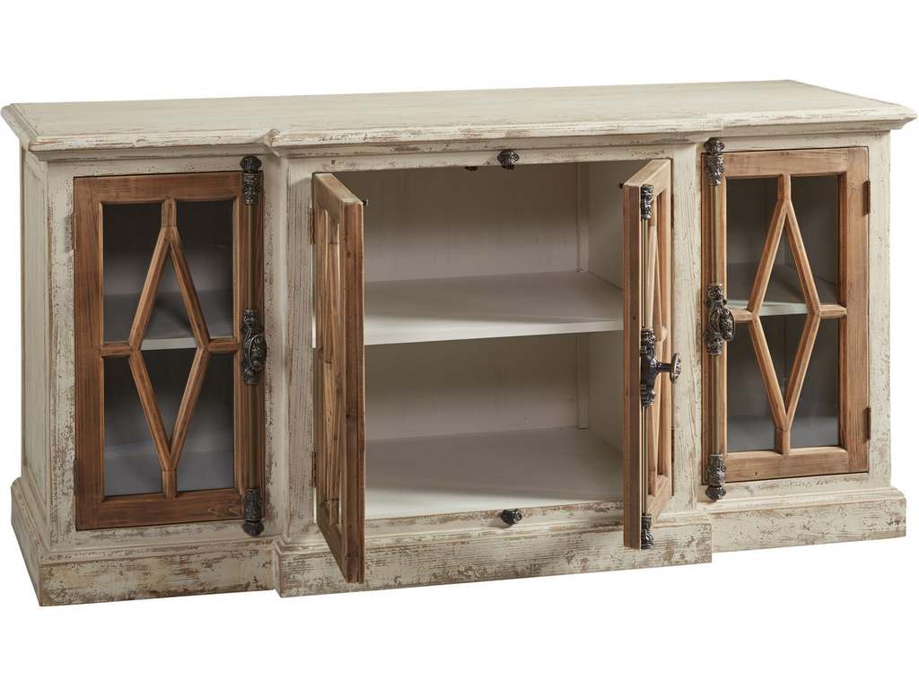 Furniture Classics 20-366 Dove Stalone Glass Front Server Furniture Classics 20-366 Dove Stalone Glass Front Server